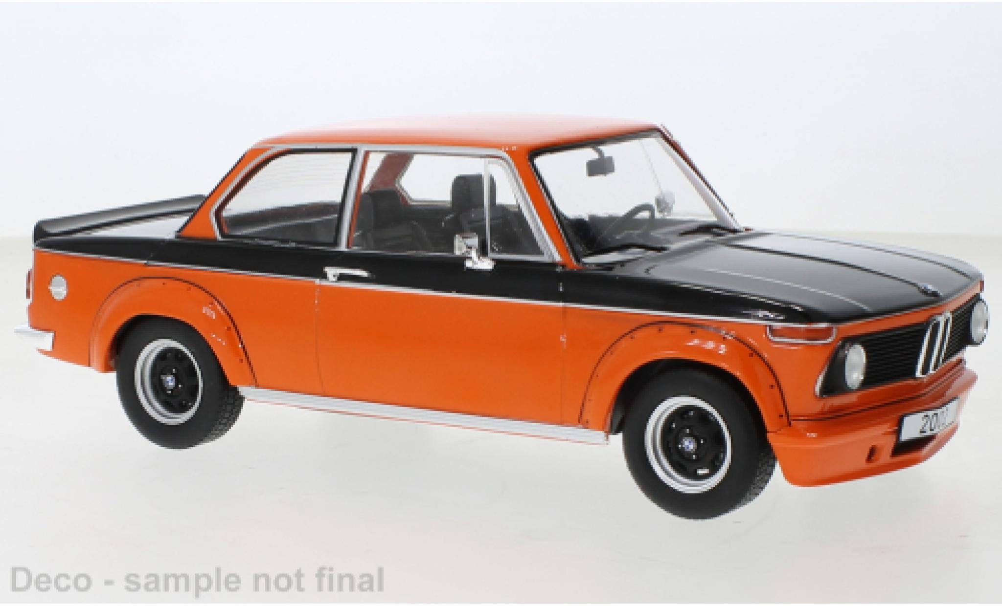 Bmw 2002 1/18 MCG turbo oranje/matte-zwart 1973 modelauto