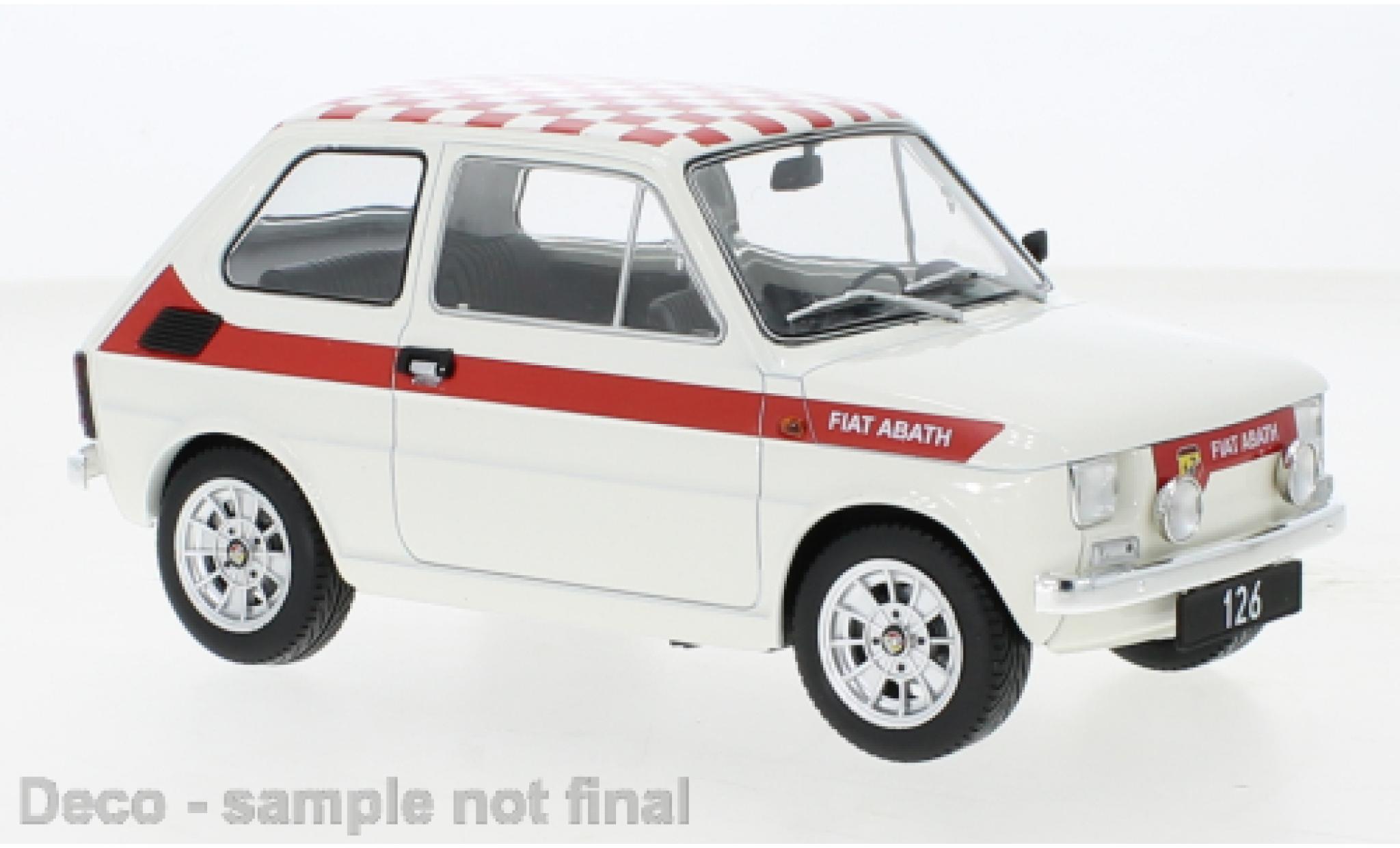 Fiat 126 1/18 MCG Abarth-Look wit 1972 modelauto