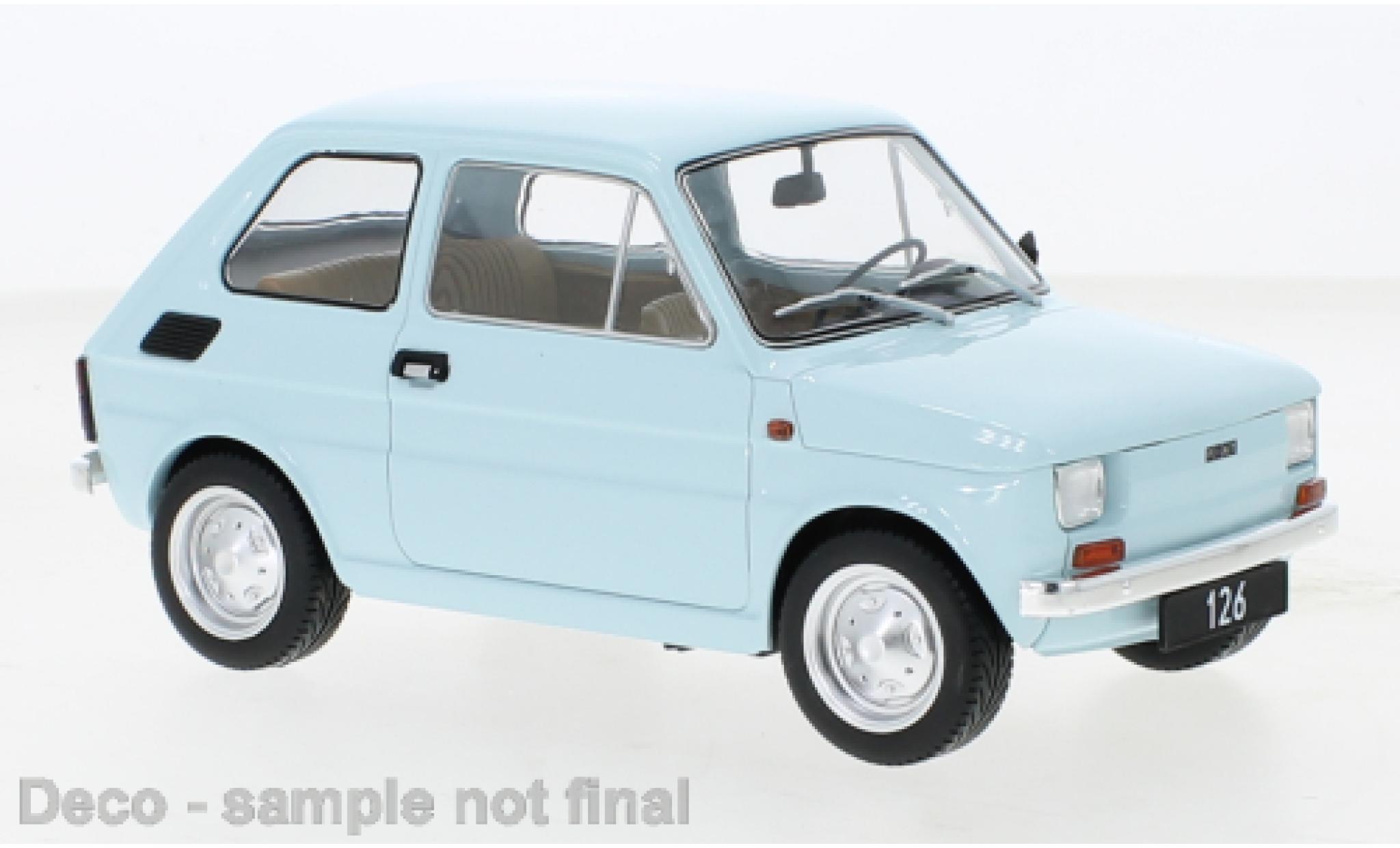Fiat 126 1/18 MCG blauw 1972 modelauto
