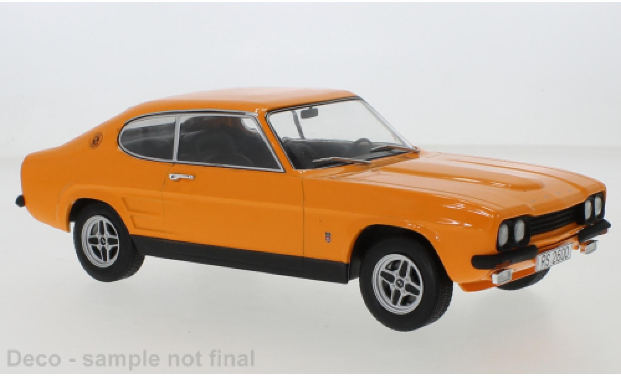 Ford Capri 1/18 MCG MK I RS 2600 oranje/zwart 1973 modelauto