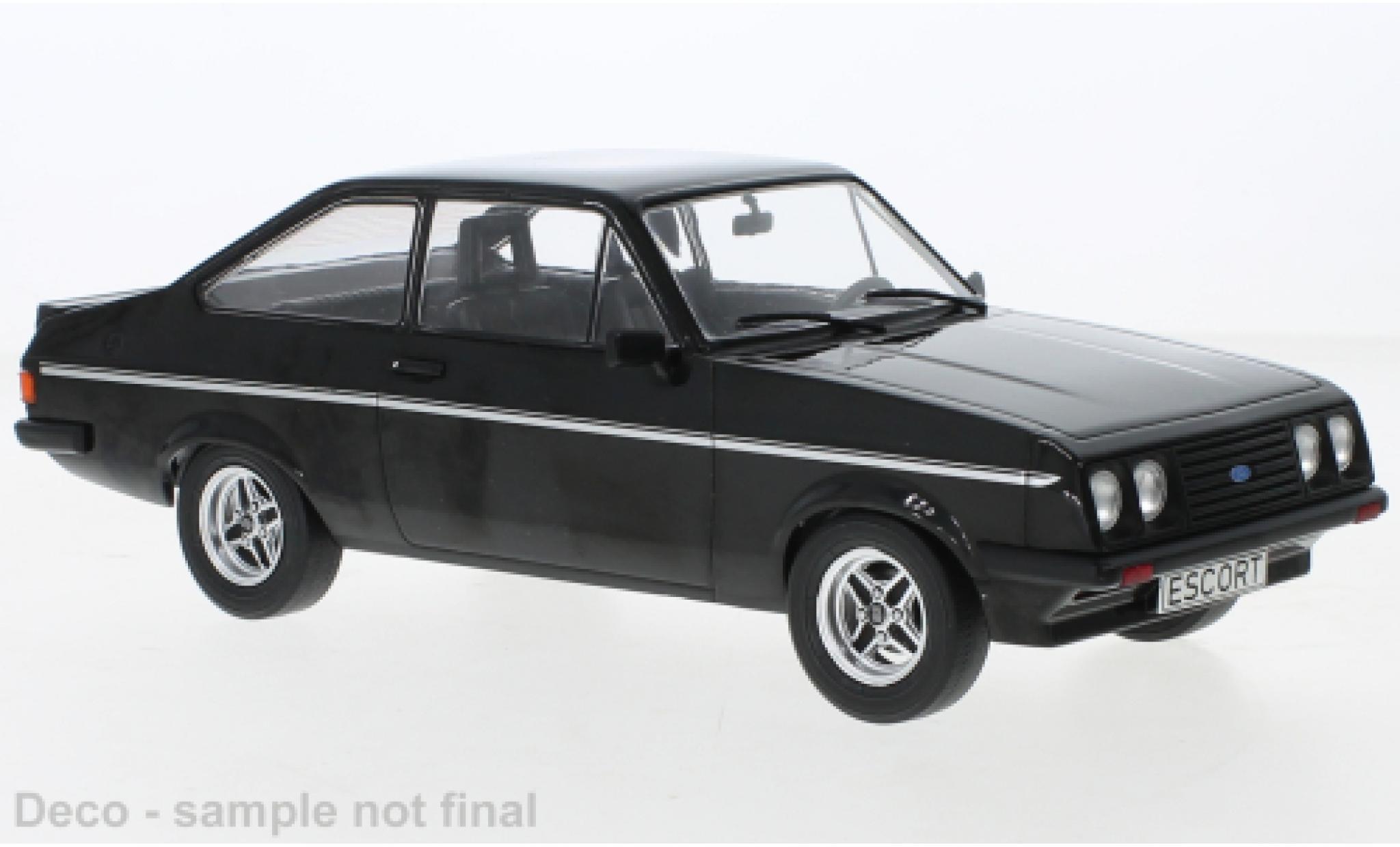 Ford Escort 1/18 MCG MK II RS 2000 zwart 1977 modelauto