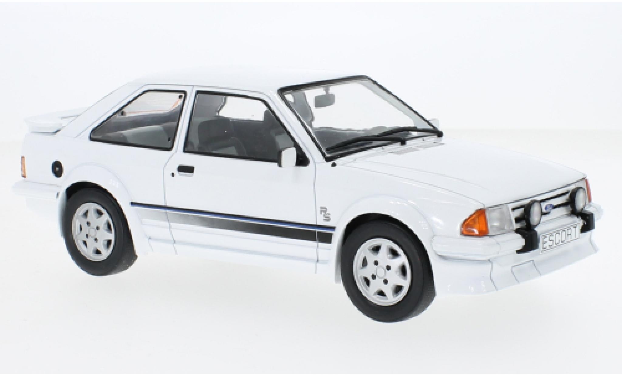 Ford Escort 1/18 MCG MK III RS Turbo wit 1985 modelauto