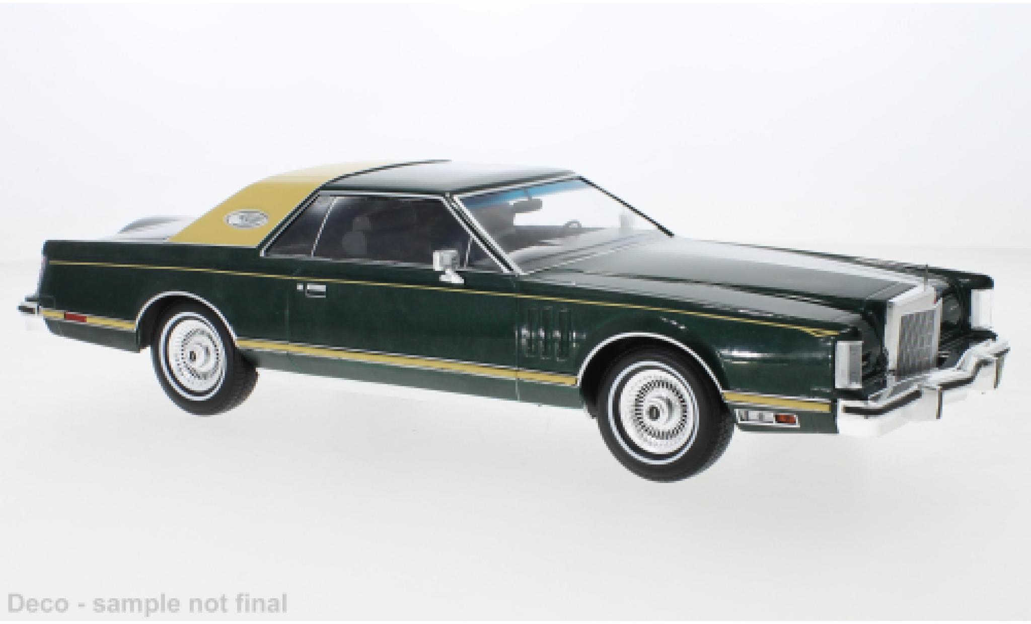 Lincoln Continental 1/18 MCG Mark V metallic groen 1978 modelauto