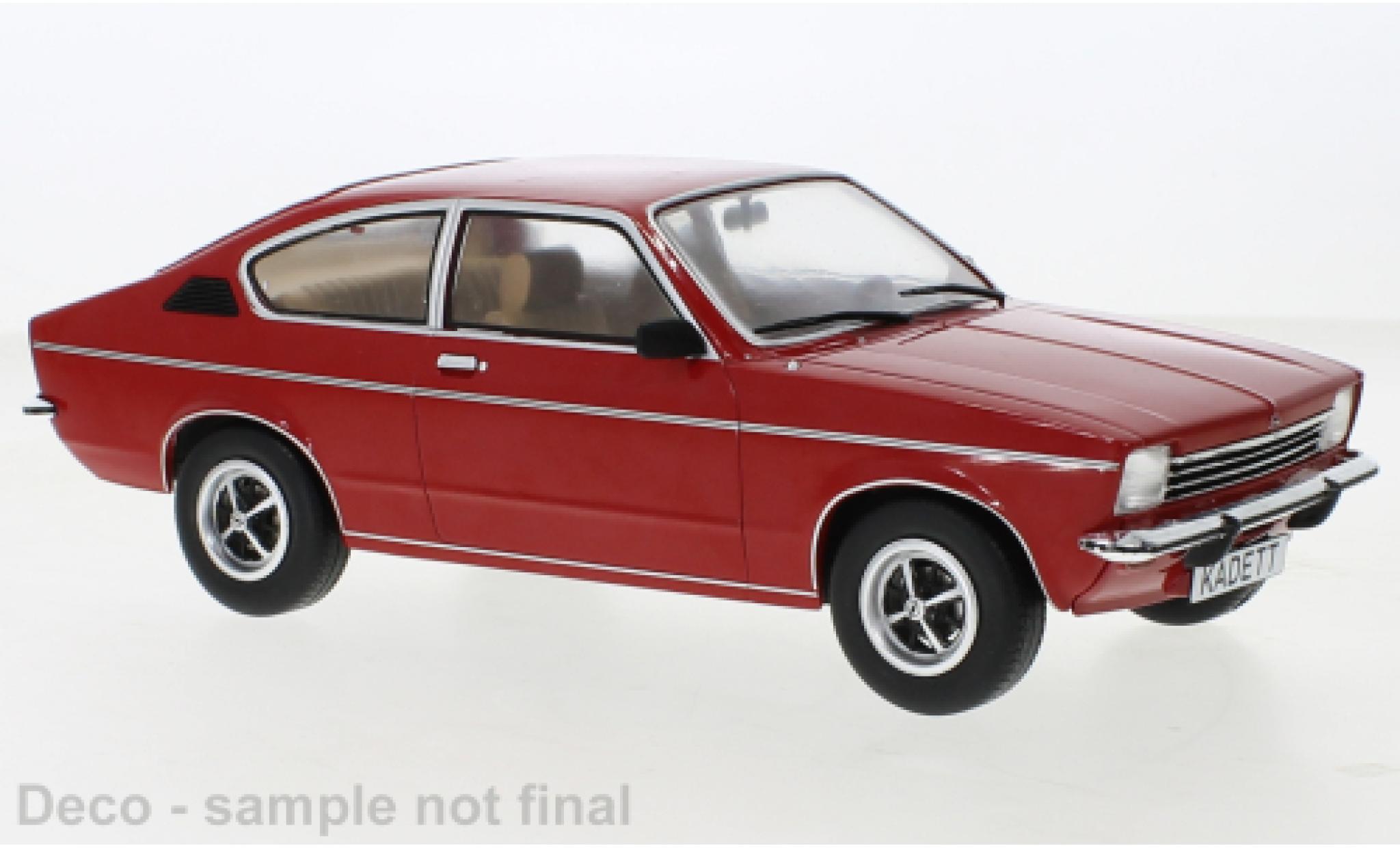 Opel Kadett 1/18 MCG C Coupe rood 1975 modelauto