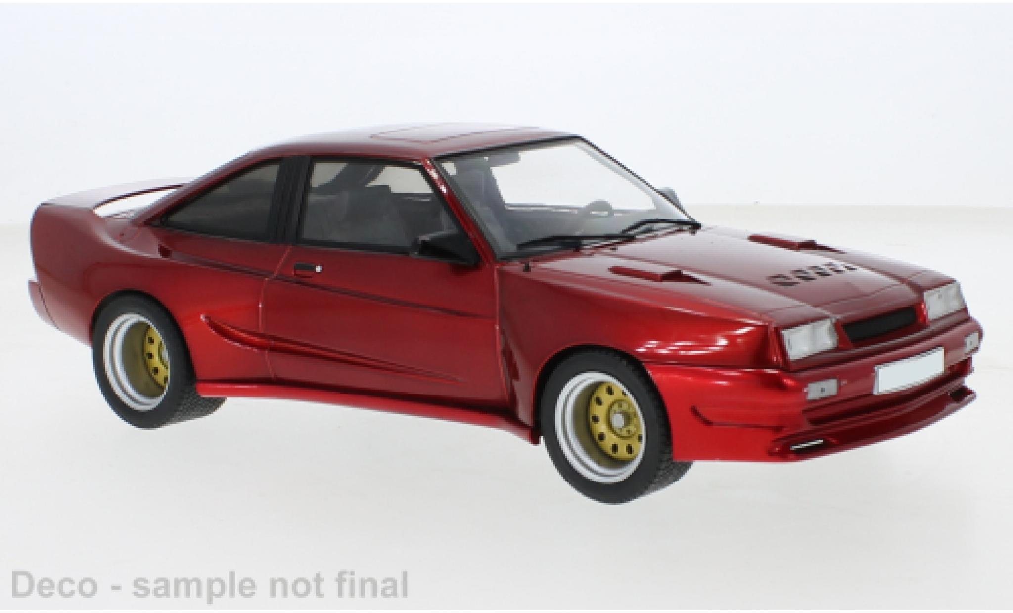 Opel Manta 1/18 MCG B Mattig metallic rood 1991 modelauto