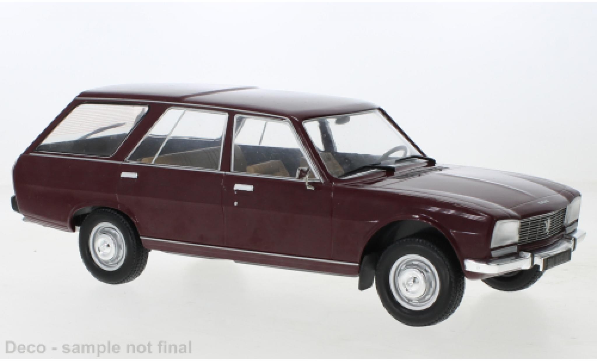 Peugeot 504 1/18 MCG Stationwagen rood fonc&eacute; 1976 modelauto