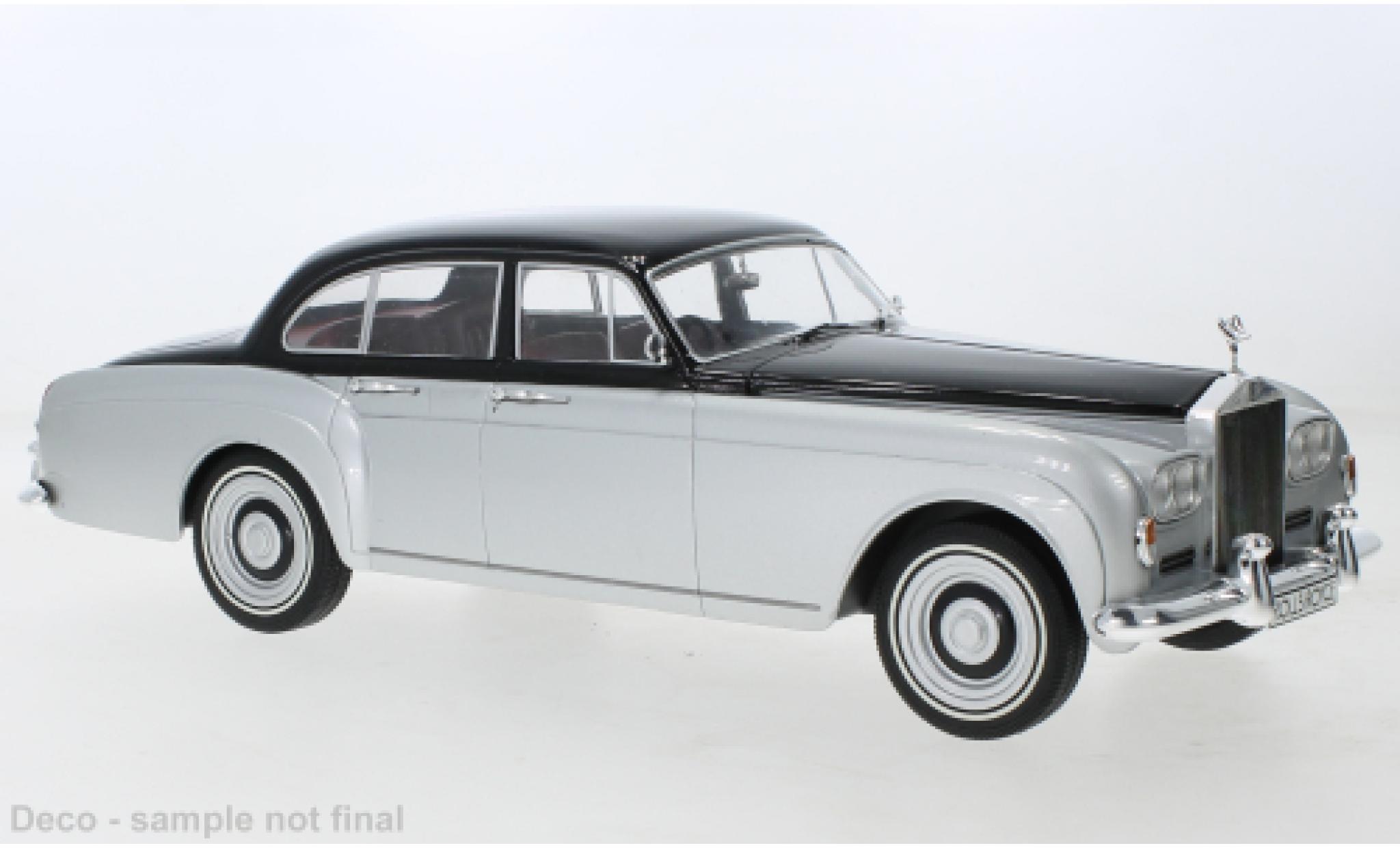 Rolls Royce Silver Cloud 1/18 MCG III Flying Spur H.J.Mulliner grijs/zwart 1965 modelauto
