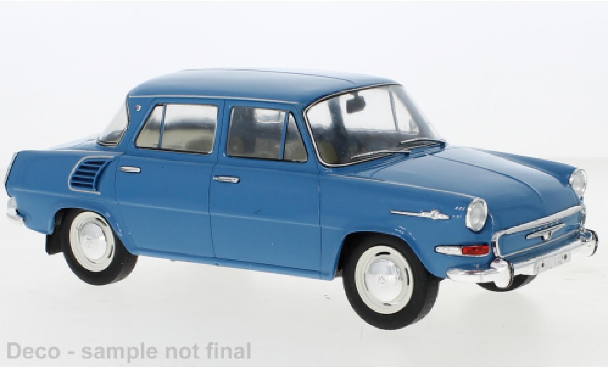 Skoda 1000 1/18 MCG MB blauw 1964 modelauto