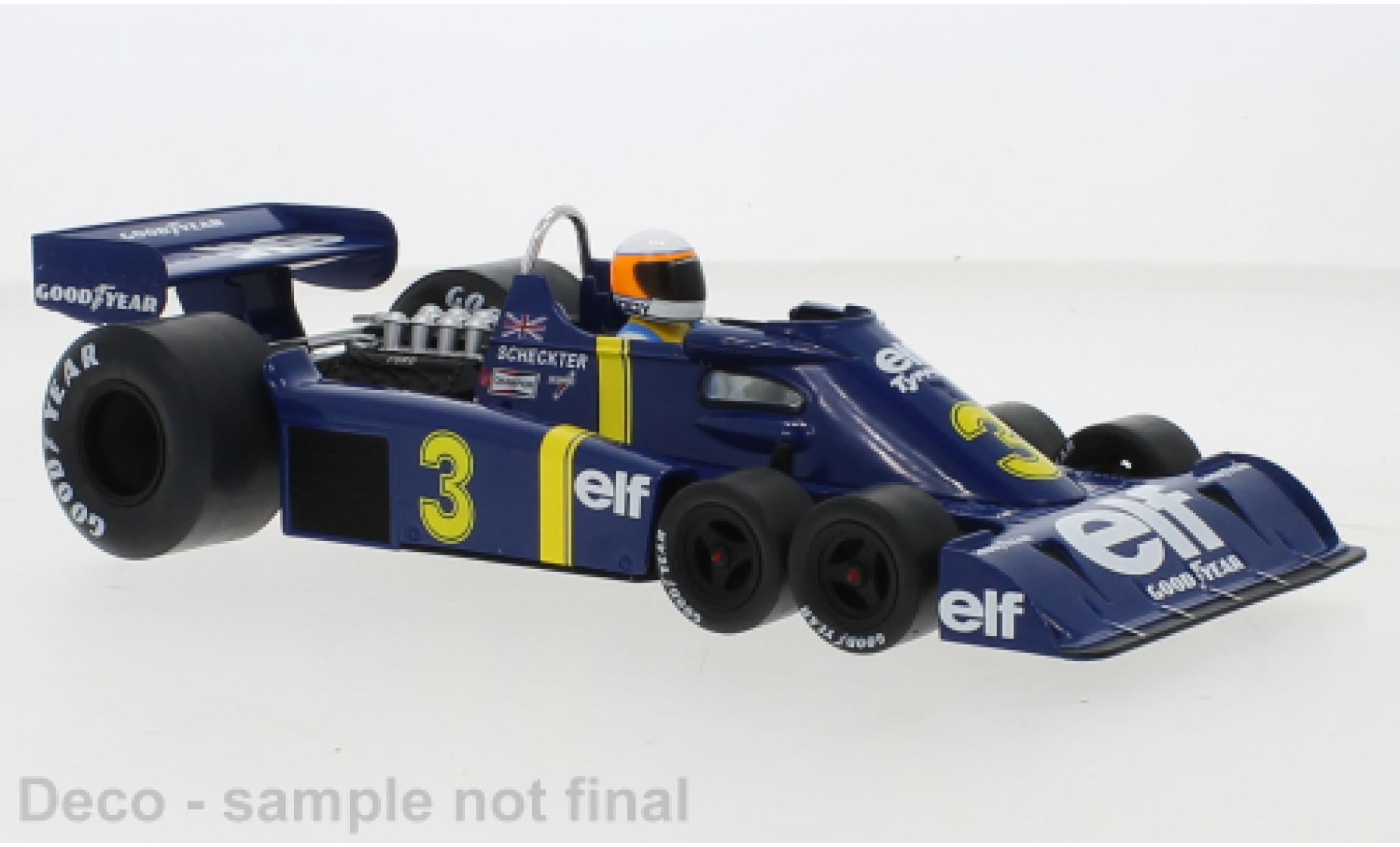 Tyrrell P34 1/18 MCG No.3 Elf Team formule 1 GP Su&egrave;de 1976 modelauto