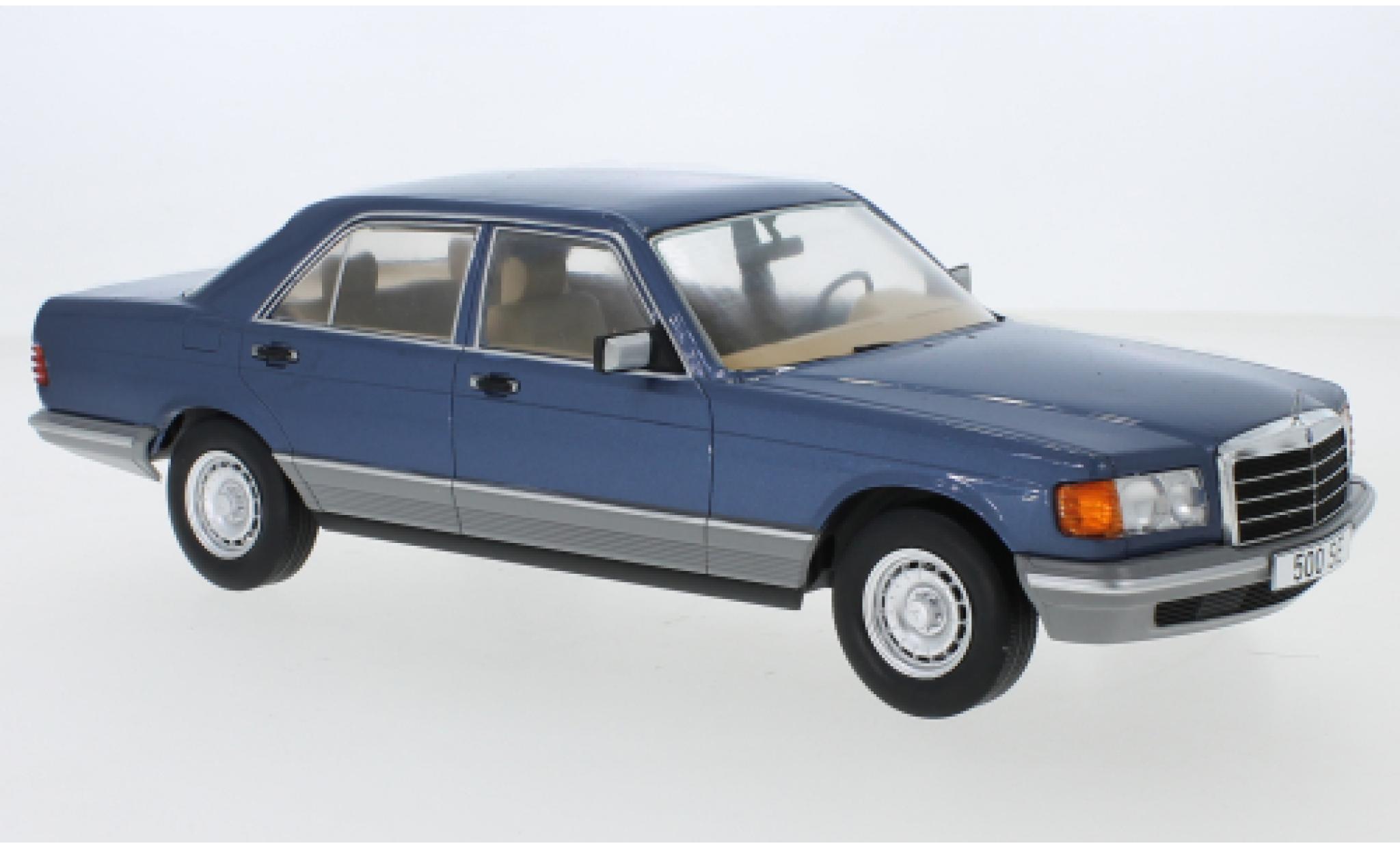 Mercedes Classe S 1/18 MCG (W126) metallic blauw 1979 modelauto