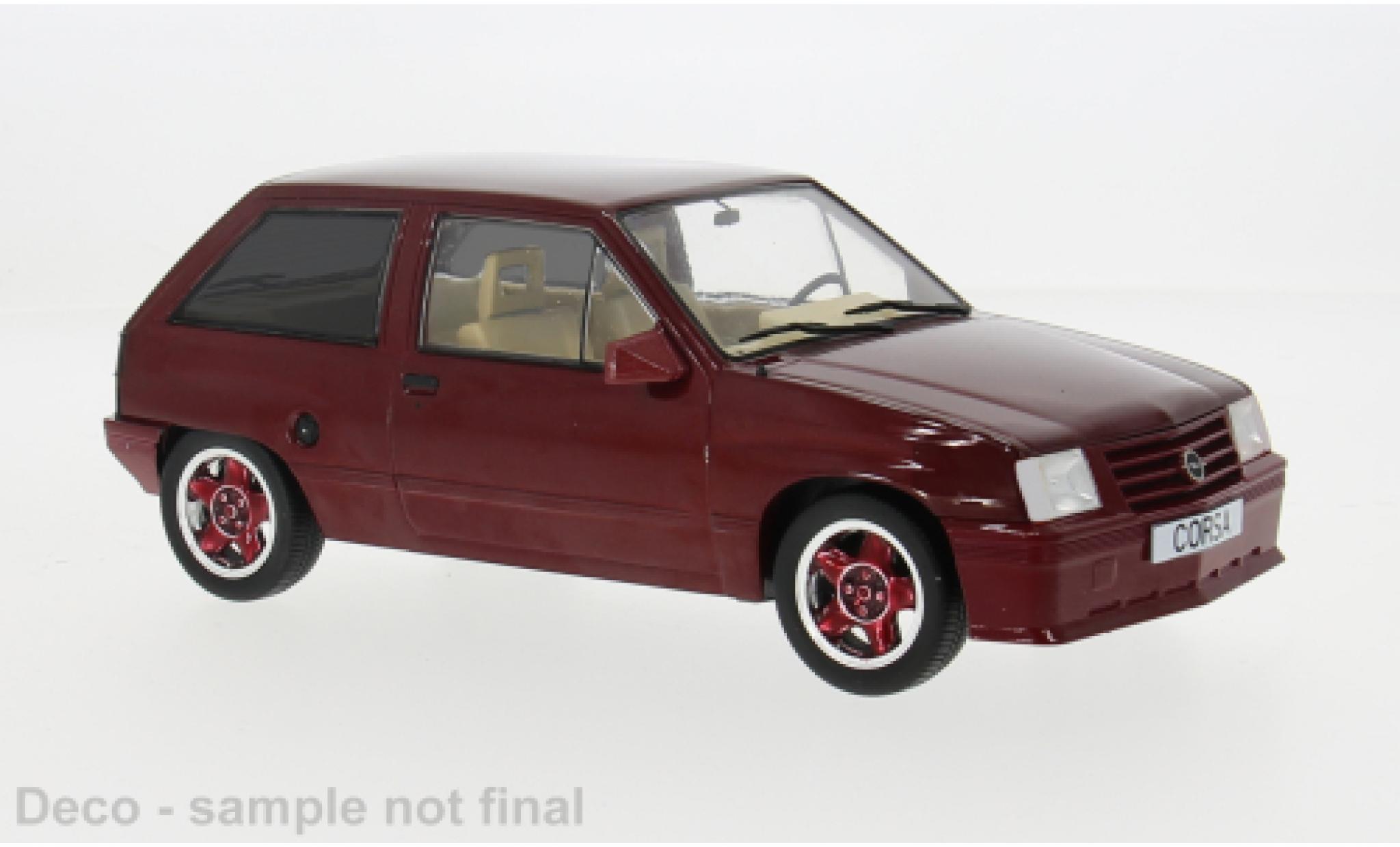 Opel Corsa 1/18 MCG A Custom metallic rood 1983 1:18 modelauto