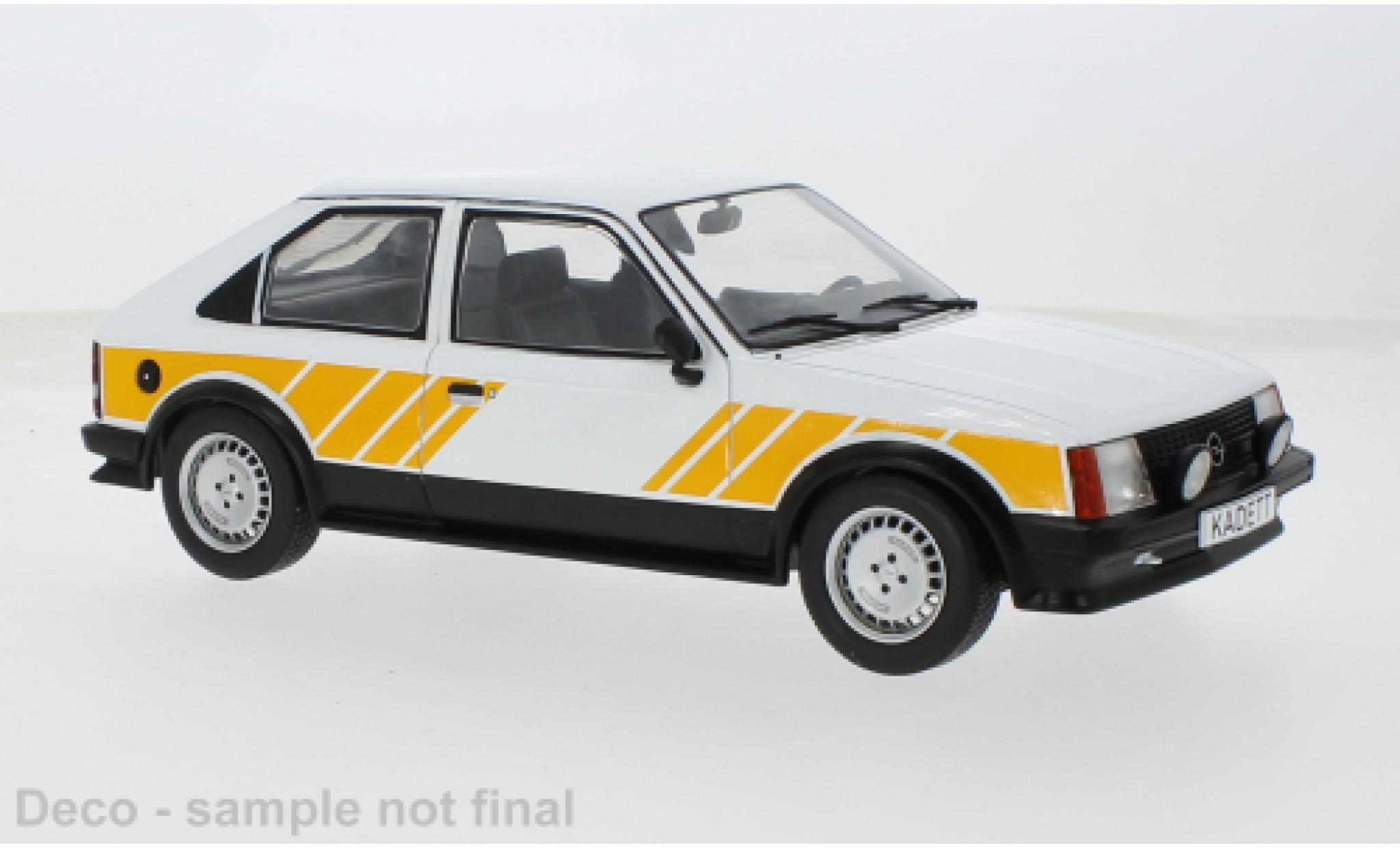 Opel Kadett 1/18 MCG D SR wit/geel 1983 1:18 modelauto