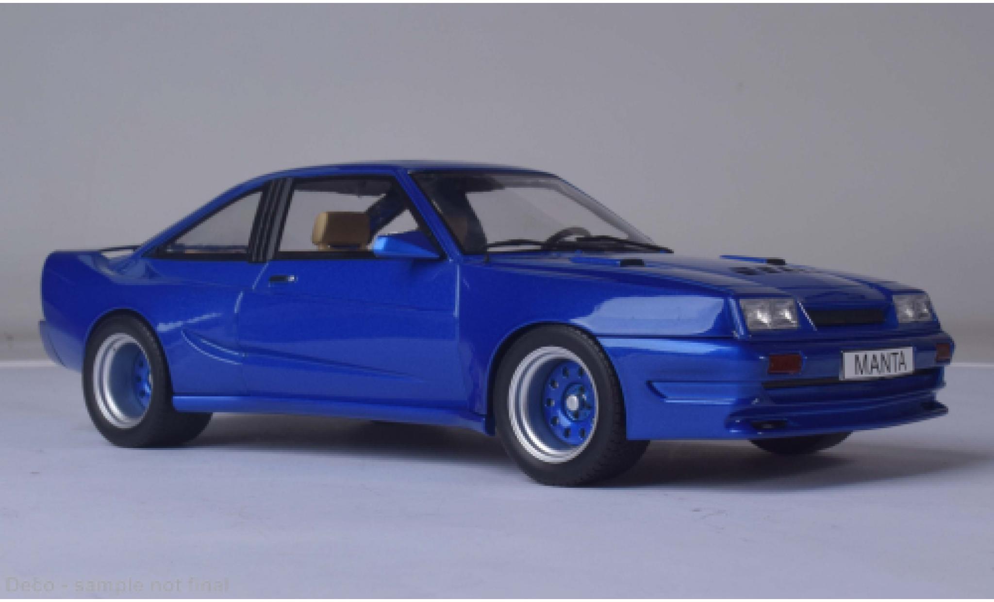 Opel Manta 1/18 MCG B Mattig metallic blauw 1991 modelauto
