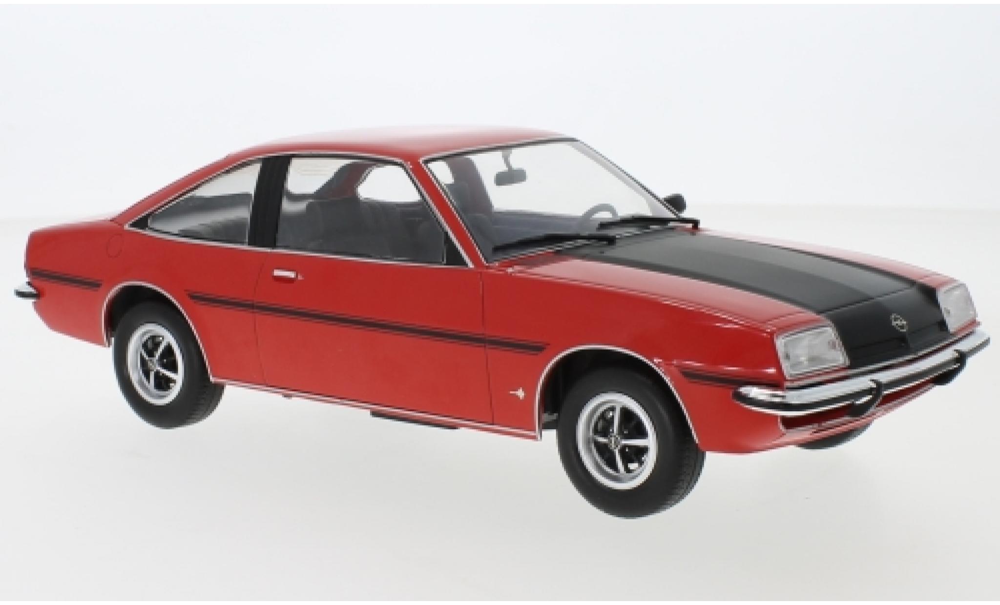 Opel Manta 1/18 MCG B SR rood/zwart 1975 modelauto