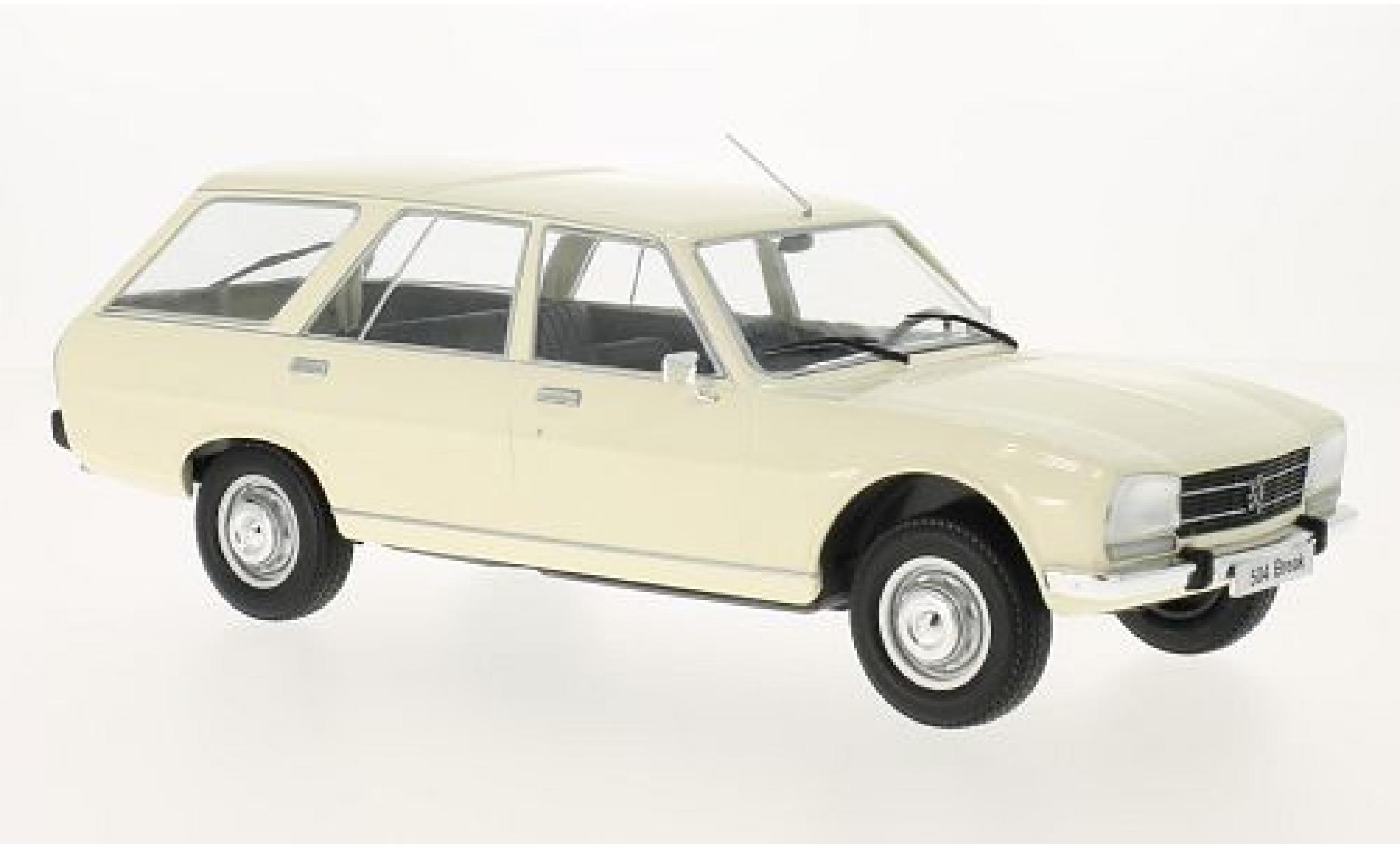 Peugeot 504 1/18 MCG Stationwagen wit 1976 les portes et capos ferm&eacute; modelauto