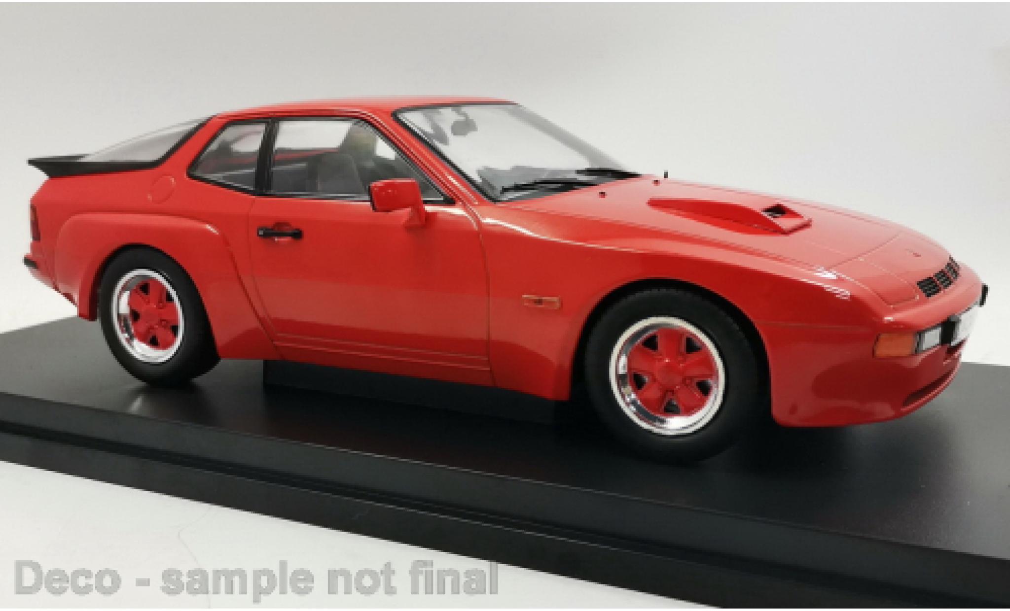 Porsche 924 1/18 MCG Carrera GT rood 1981 mit rooden Felgen modelauto