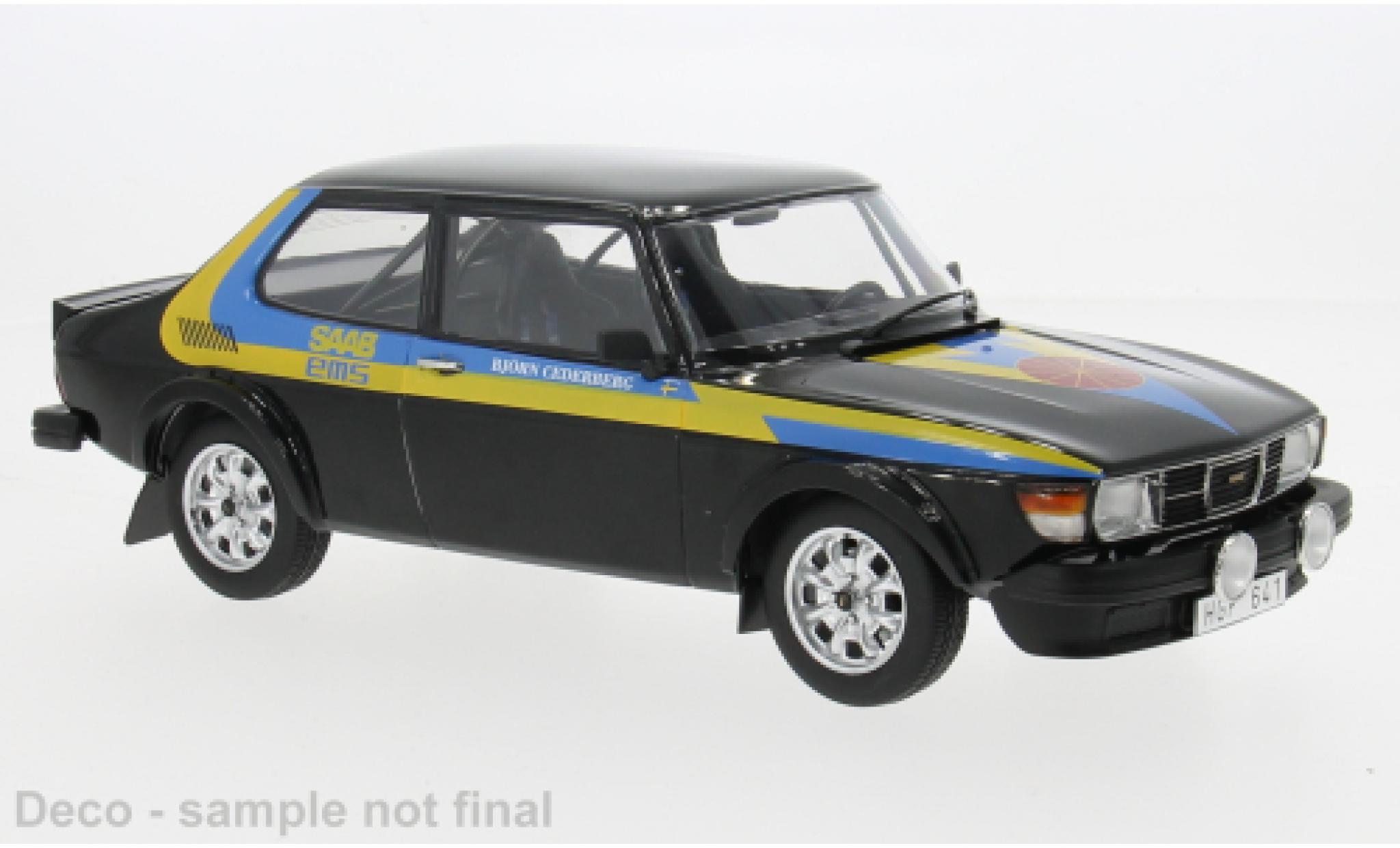 Saab 99 1/18 MCG Turbo zwart/Dekor 1977 1:18 modelauto