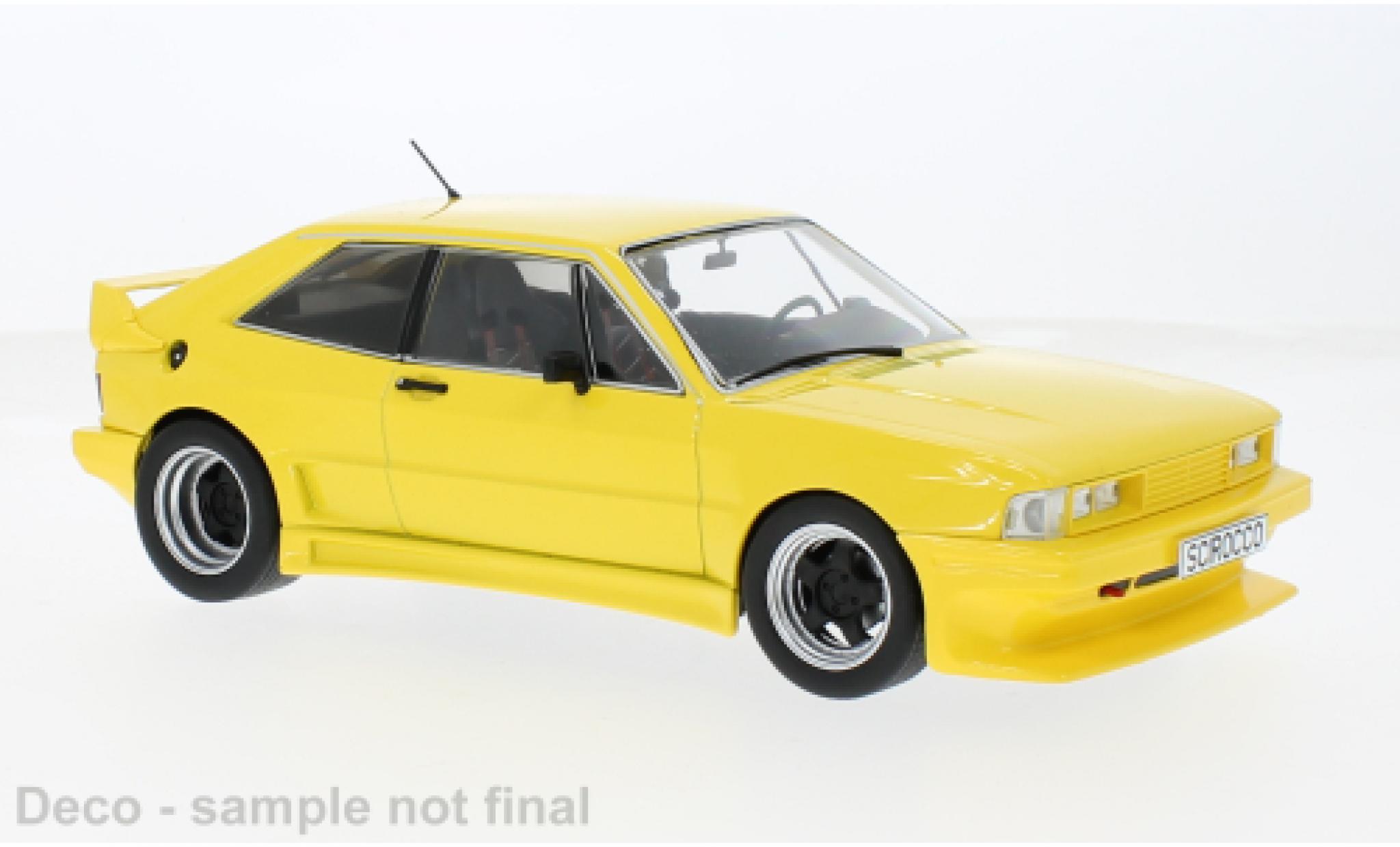 Volkswagen Scirocco 1/18 MCG Rieger GTO geel 1980 1:18 modelauto