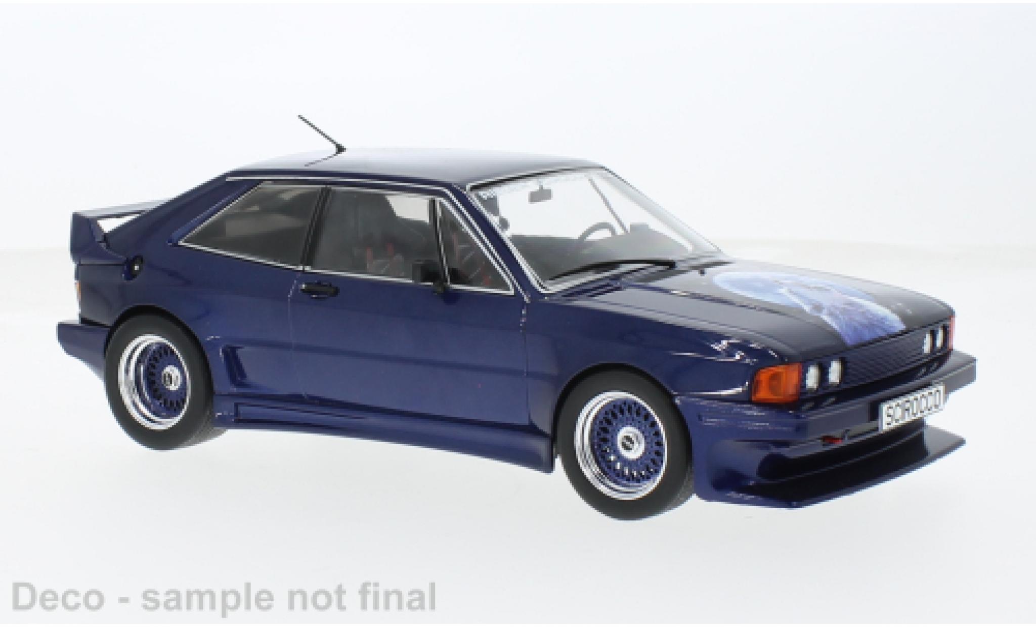 Volkswagen Scirocco 1/18 MCG Rieger GTO metallic blauw 1980 1:18 modelauto