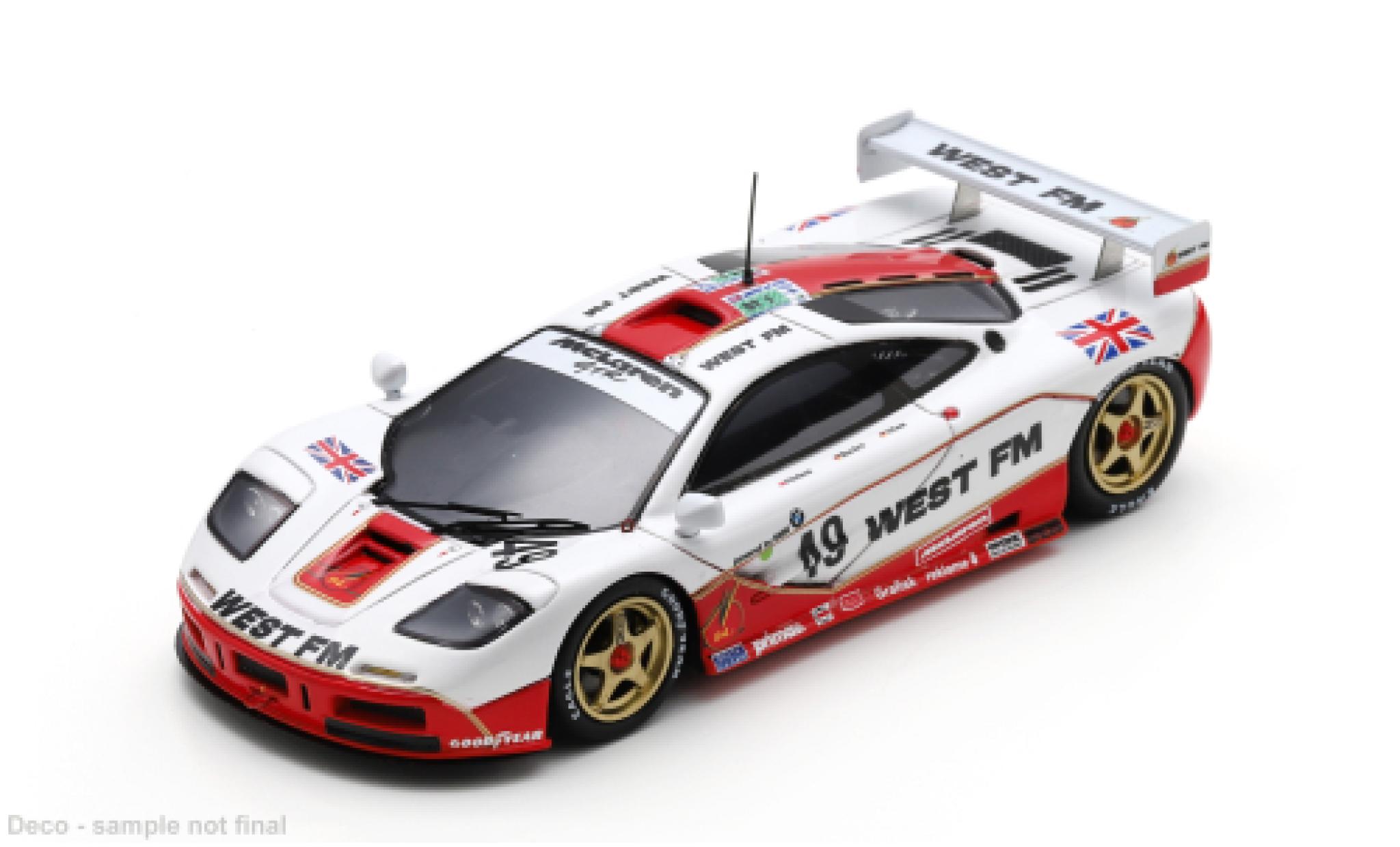 McLaren F1 1/43 Spark GTR 24h Le Mans 1995 #49 J.Nielsen/J.Mass 1:43 modelauto