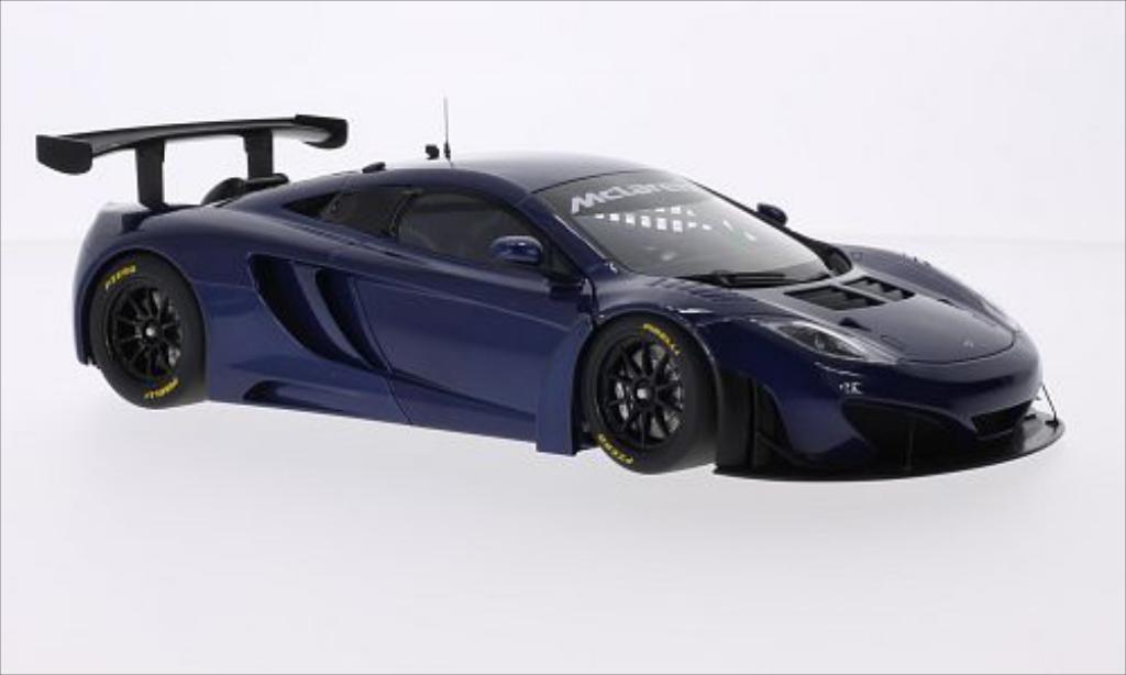 McLaren MP4-12C 1/18 Autoart GT3 metallic blauw RHD 2011 modelauto