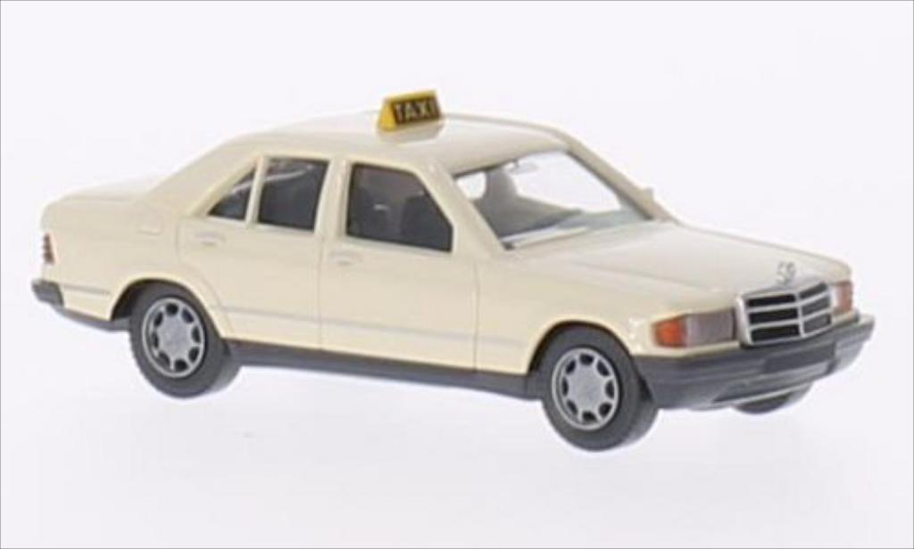 Mercedes 190 D 1/87 Wiking D (W201) beige Taxi (D) modelauto