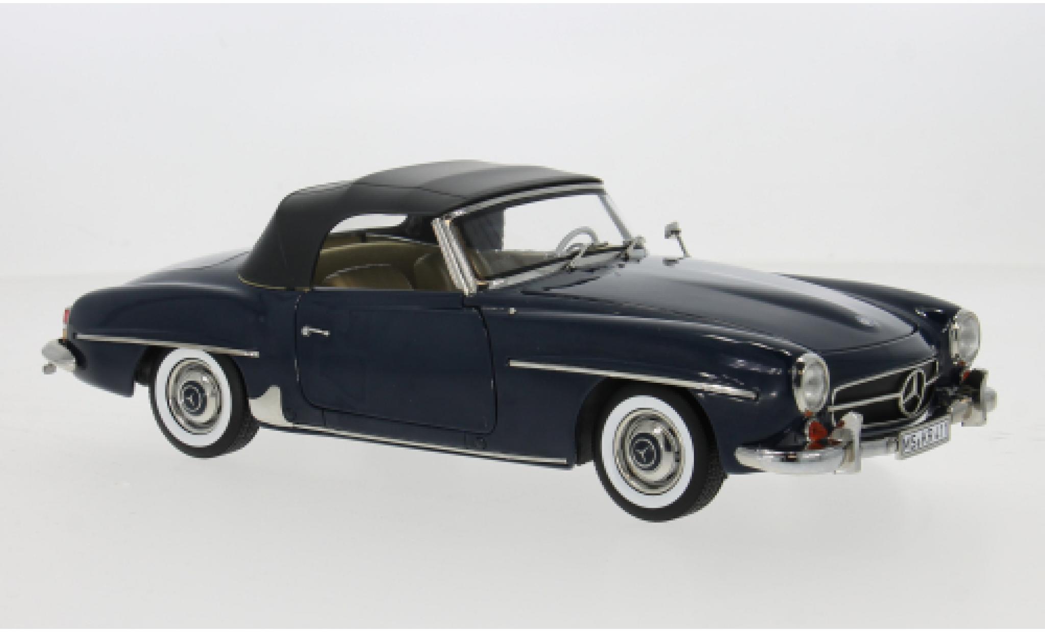 Mercedes 190 1/18 Norev SL blauw 1957 1:18 modelauto