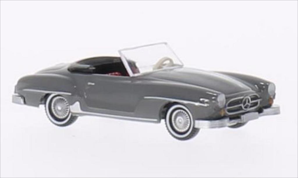 Mercedes 190 SL 1/87 Wiking SL (W121 B II) grijs modelauto
