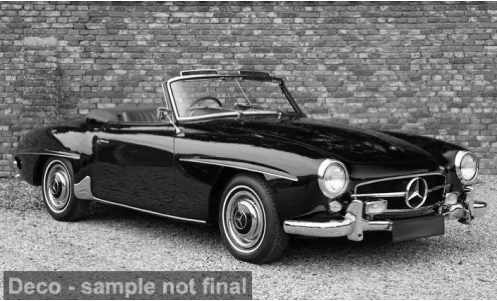 Mercedes 190 1/18 I Norev SL (W121) zwart 1955 1:18 modelauto