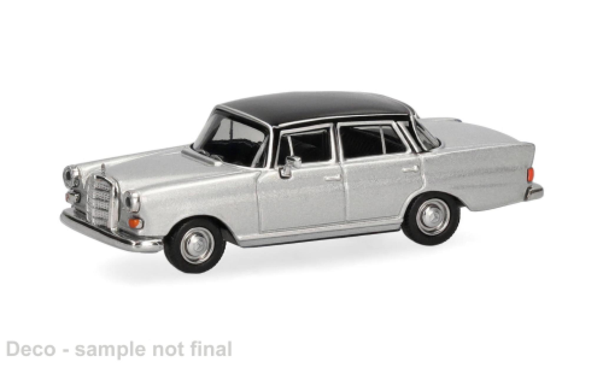 Mercedes 200 1/87 Herpa Heckflosse grijs/zwart 1:87 modelauto