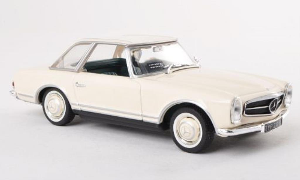 Mercedes 230 SL 1/43 Minichamps SL (W113) Hardtop wit IAA 1963 modelauto