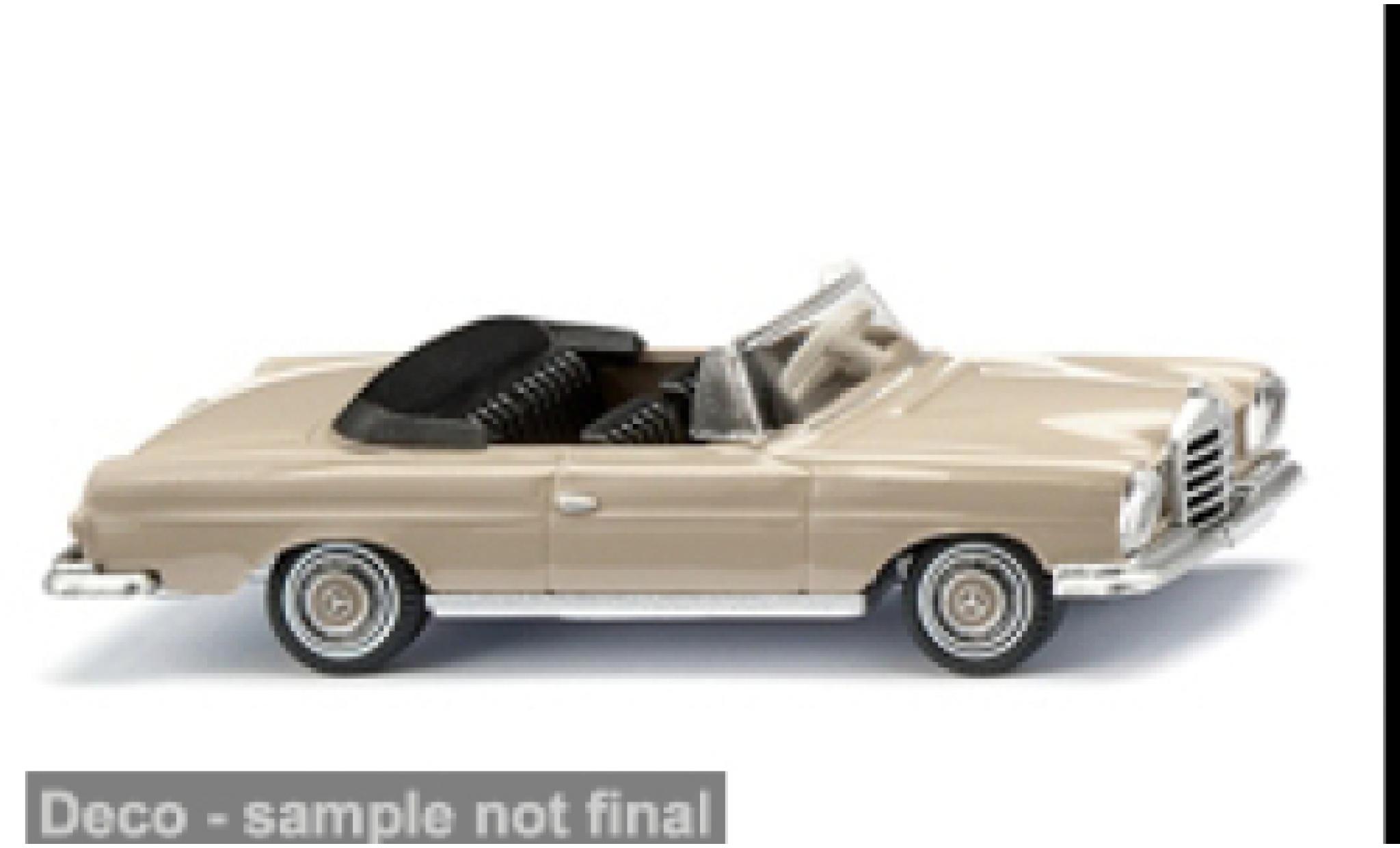 Mercedes 280 1/87 Wiking SE Cabriolet beige/zwart 1967 1:87 modelauto