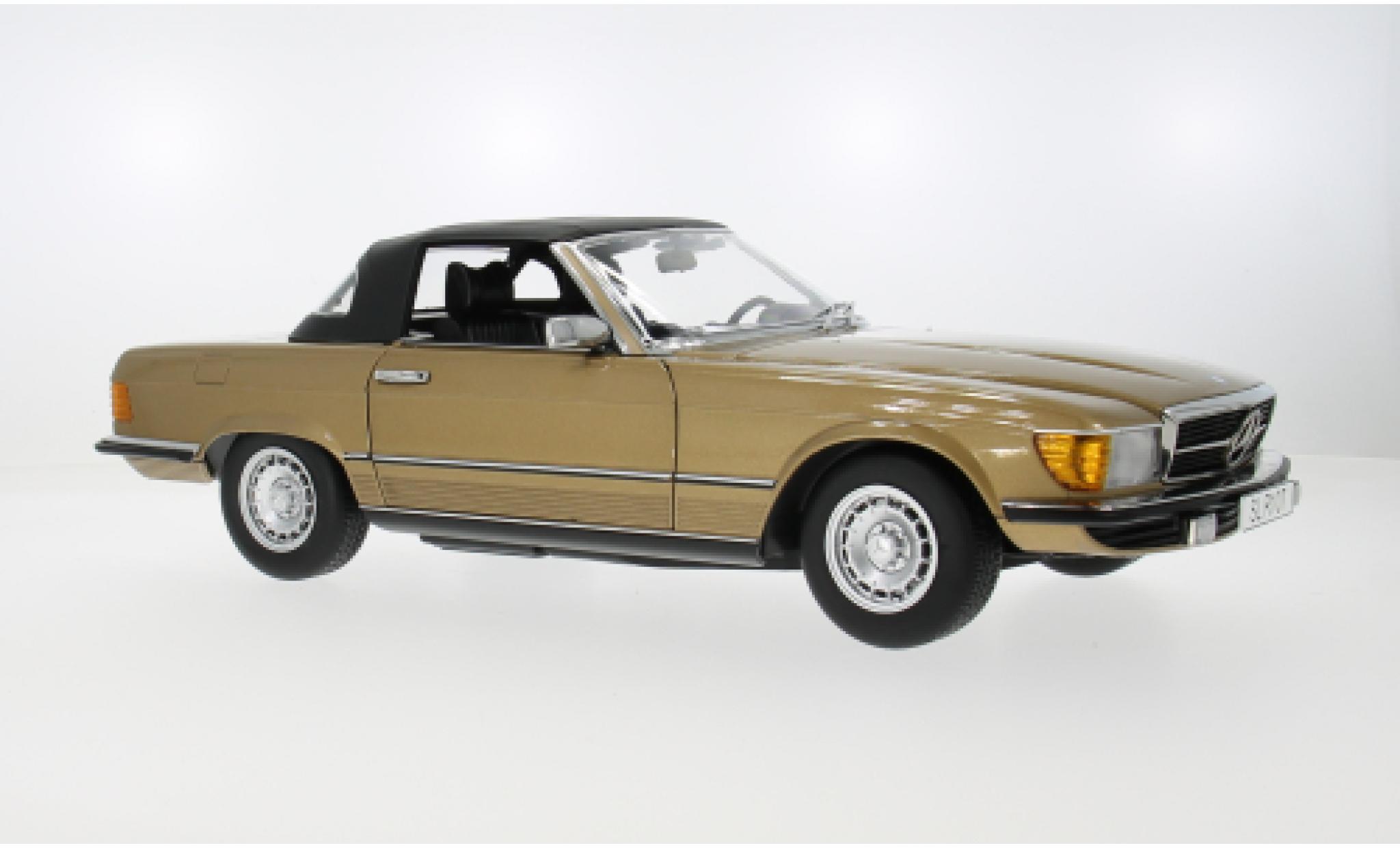 Mercedes 450 1/12 KK Scale SL (R 107) gold/zwart 1985 1:12 modelauto