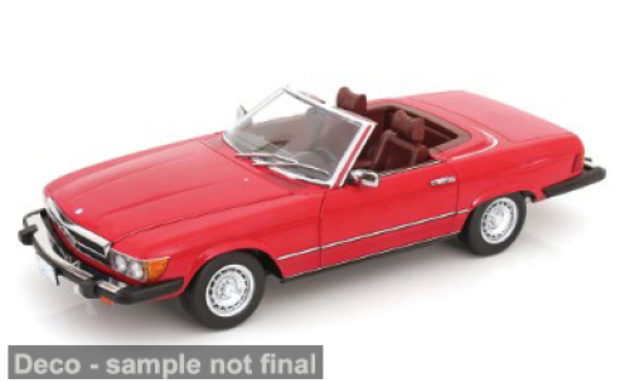 Mercedes 450 1/12 KK Scale SL (R 107) rood/rood 1979 1:12 modelauto