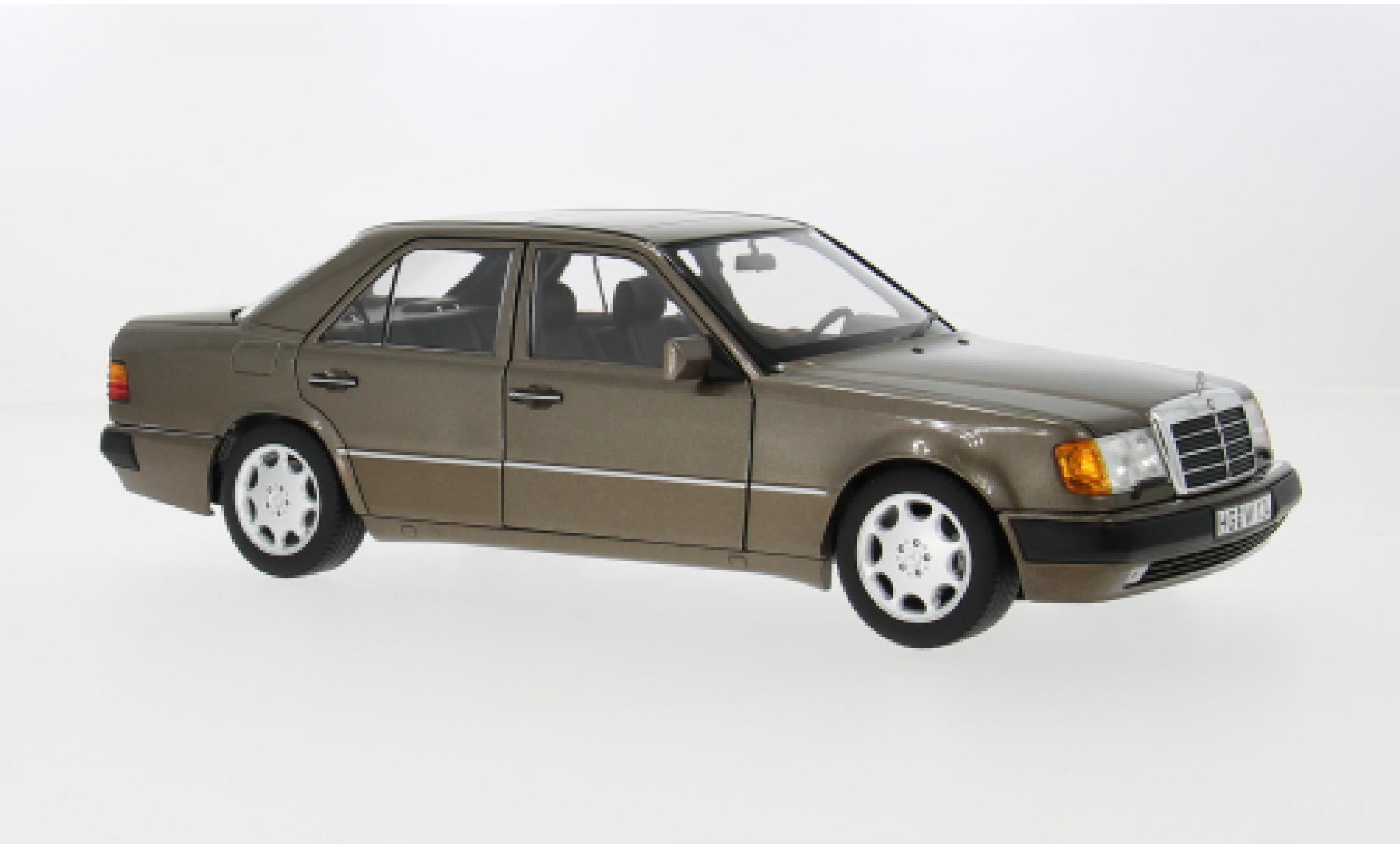 Mercedes 500 1/18 Norev E bruin 1990 1:18 modelauto