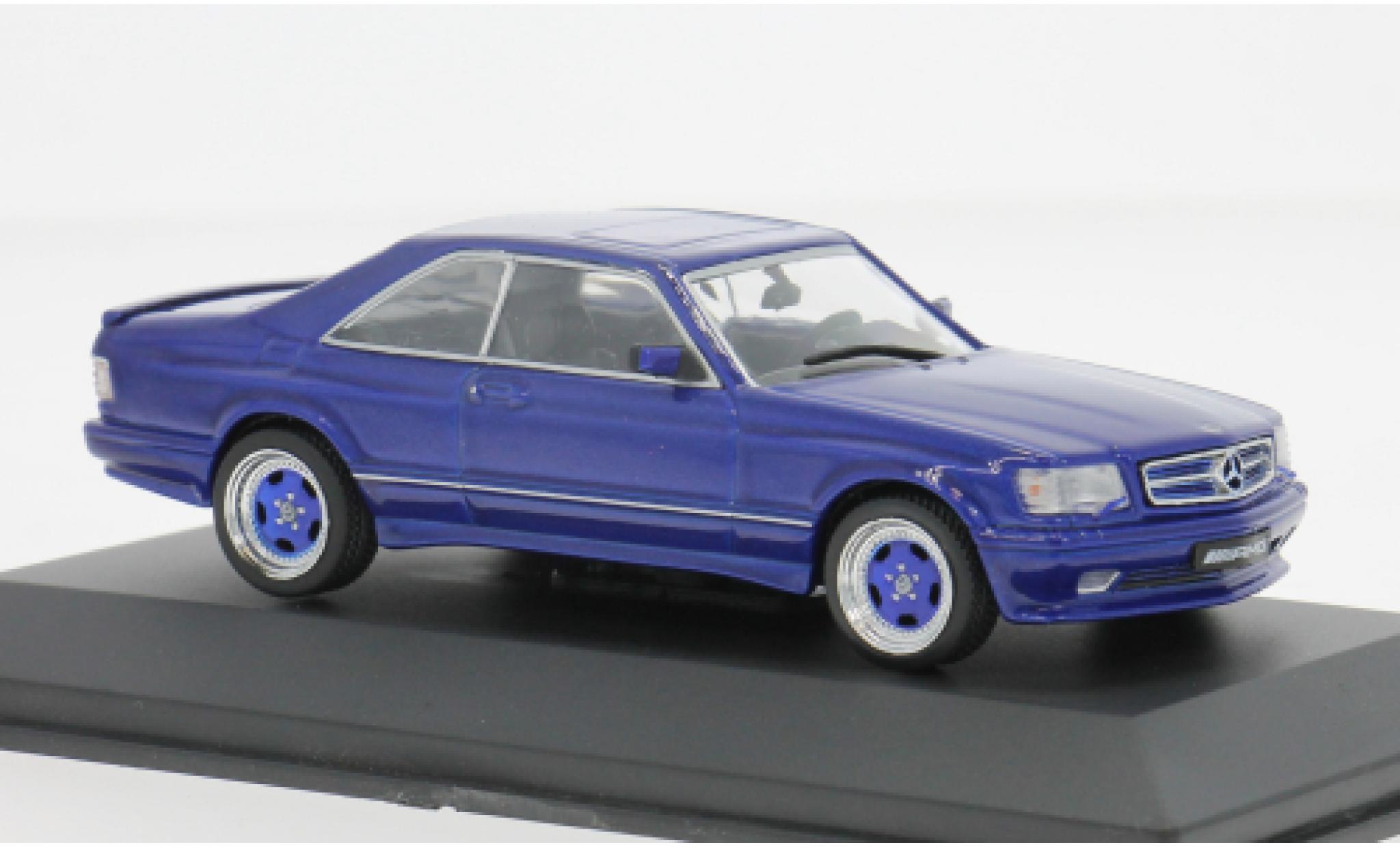Mercedes 560 1/43 Solido SEC (C126) AMG blauw 1:43 modelauto