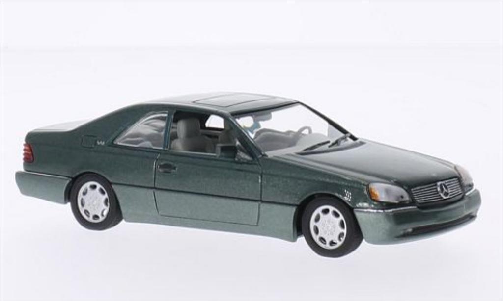 Mercedes 600 1/43 Minichamps SEC Coupe (C140) metallic grun 1992 modelauto