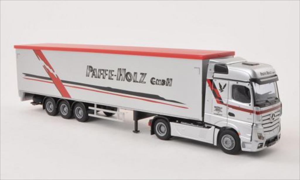 Mercedes Actros 1/87 AWM 2 Bigspace Paffe-Holz GmbH Schubboden-SZ modelauto