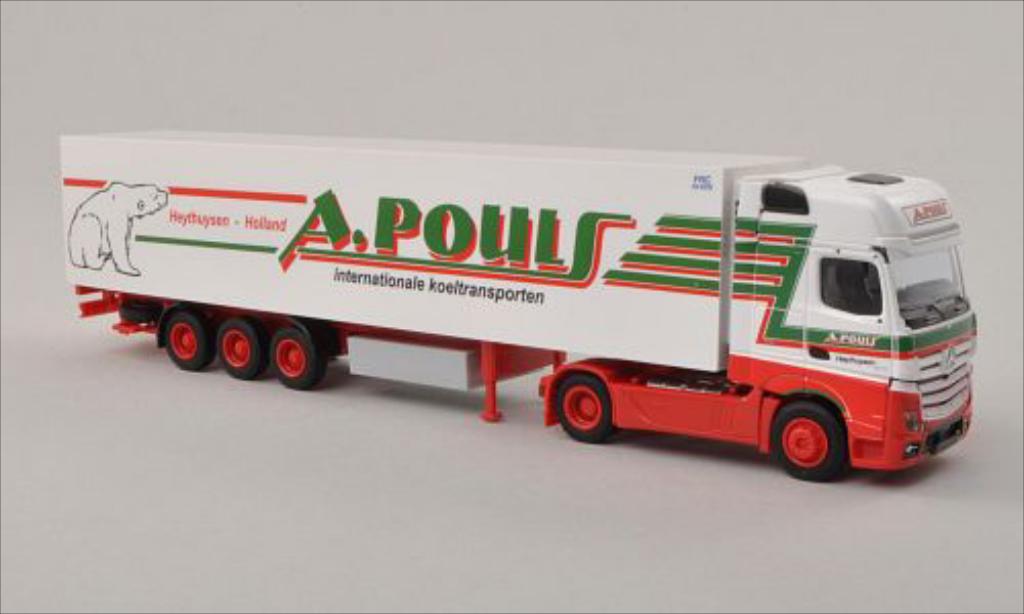Mercedes Actros 1/87 AWM 2 Gigaspace A.Pouls (NL) Kuhlkoffer-SZ modelauto