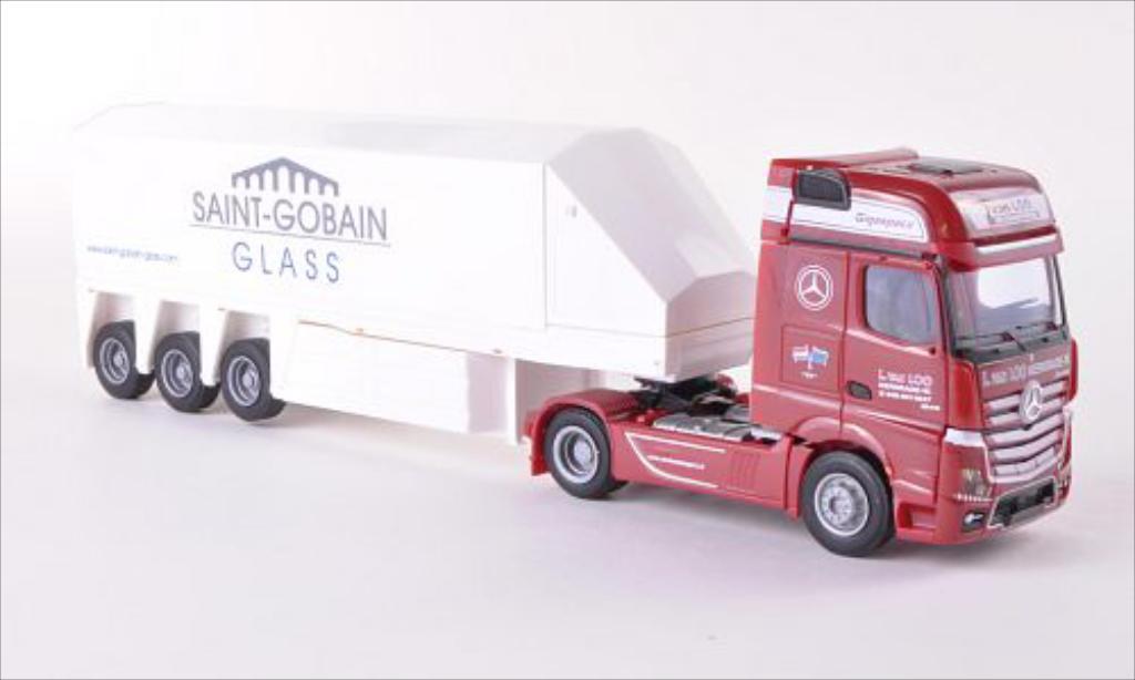 Mercedes Actros 1/87 AWM 2 Gigaspace Van Loo (NL) / Saint-Gobain Innenlader-SZ modelauto