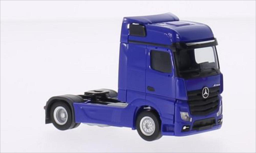 Mercedes Actros 1/87 Herpa Bigspace blauw modelauto