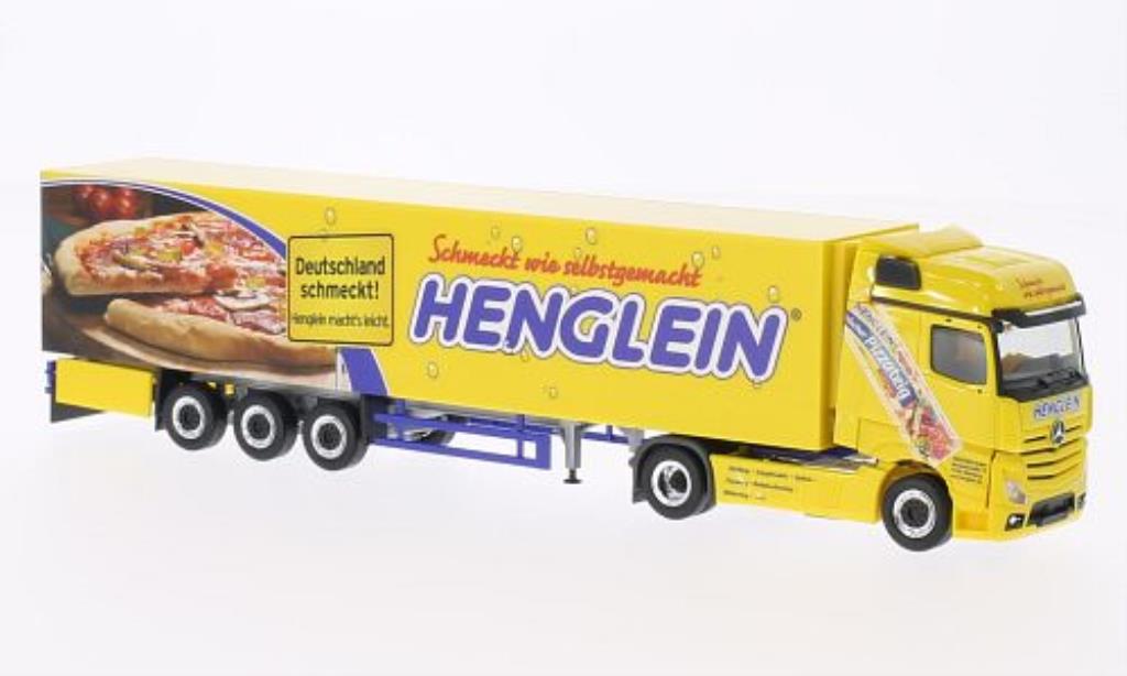 Mercedes Actros 1/87 Herpa Bigspace Henglein Pizzateig Kuhlkoffer-SZ modelauto