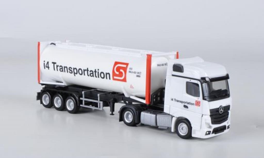 Mercedes Actros 1/87 Herpa Bigspace i4 Transportation Drucksilocontainer-SZ modelauto
