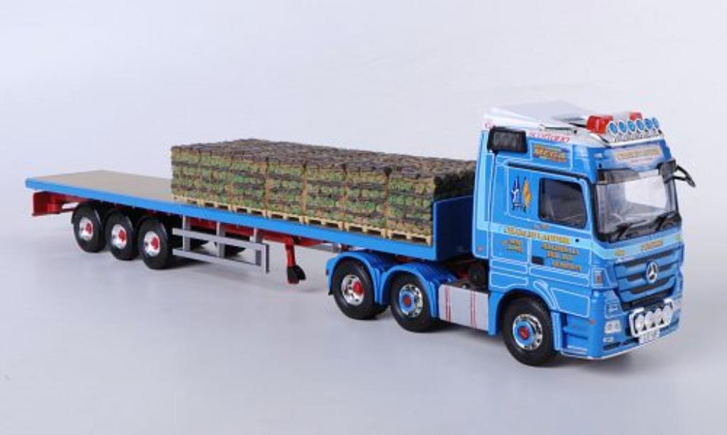 Mercedes Actros 1/50 Corgi Facelift Charlie Lauder Flachbrettpritschen-SZ mit Ladegut modelauto