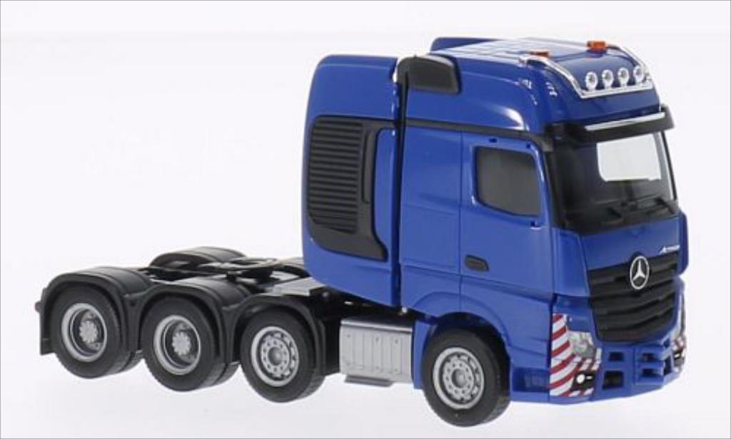 Mercedes Actros 1/87 Herpa Gigaspace SLT Schwerlastzugmaschine blauw modelauto