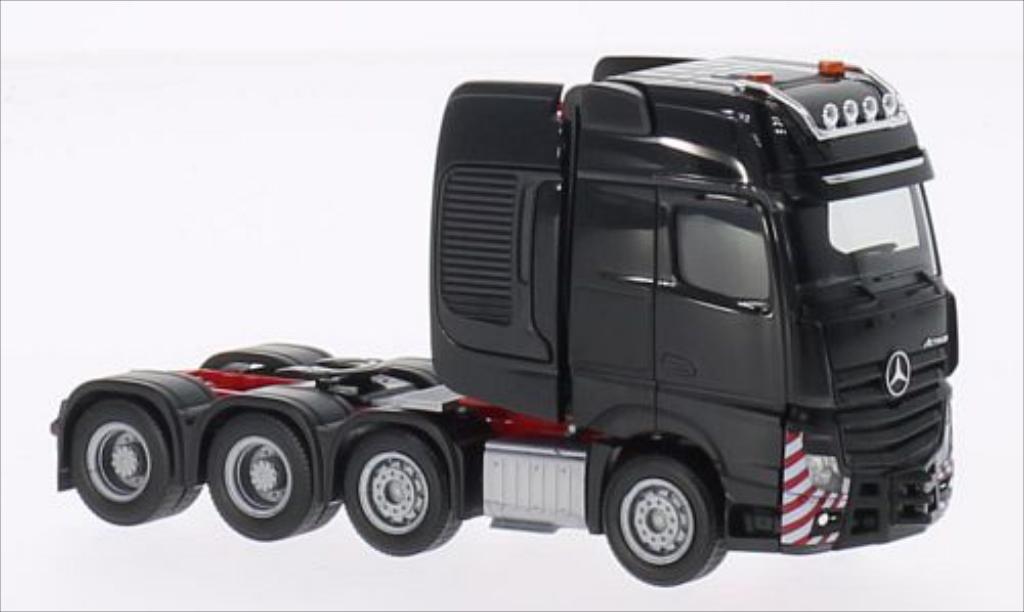 Mercedes Actros 1/87 Herpa Gigaspace SLT Schwerlastzugmaschine zwart modelauto