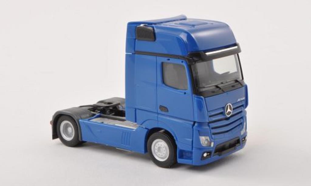 Mercedes Actros 1/87 Herpa Gigaspace Zugmaschine blauw modelauto