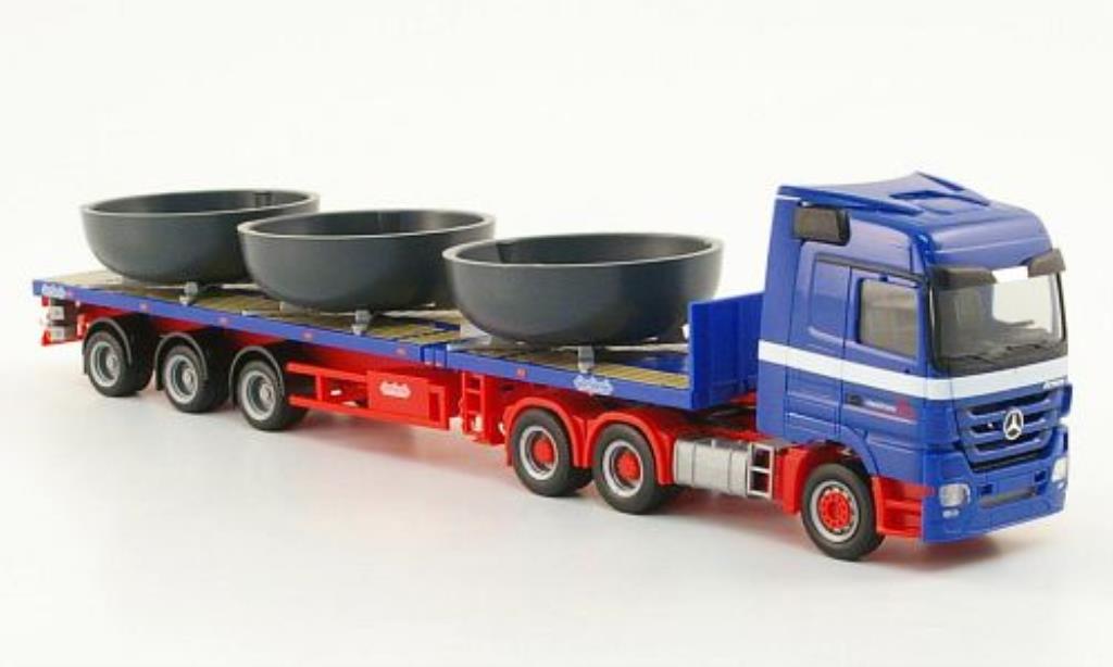 Mercedes Actros 1/87 Herpa LH 08 Riwatrans Teletrailer-Sattelzug mit Ladegut modelauto