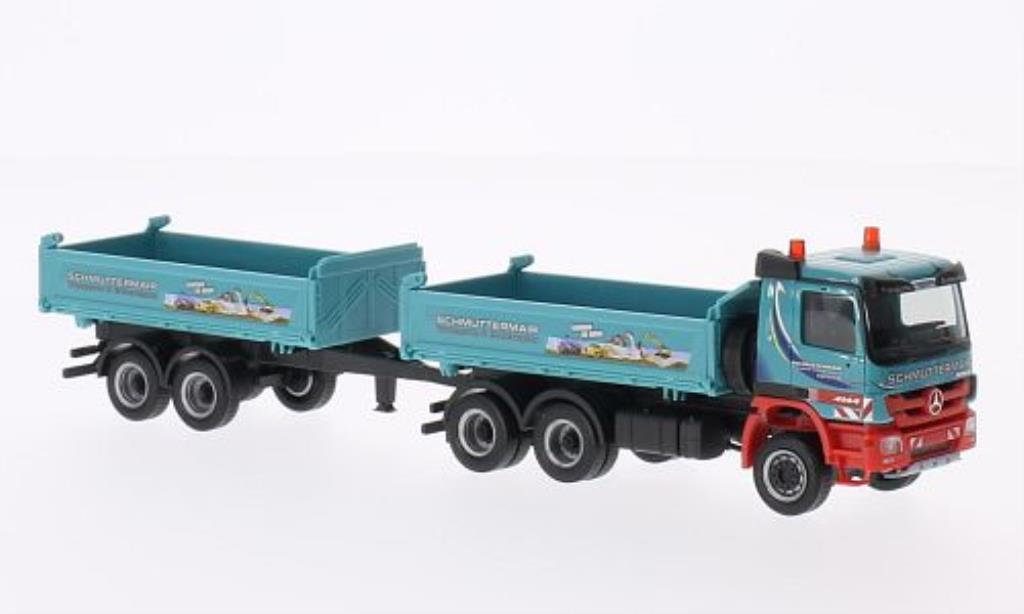 Mercedes Actros 1/87 Herpa M 08 Meiller Schuttermair Tandemkipper-Hangerzug modelauto