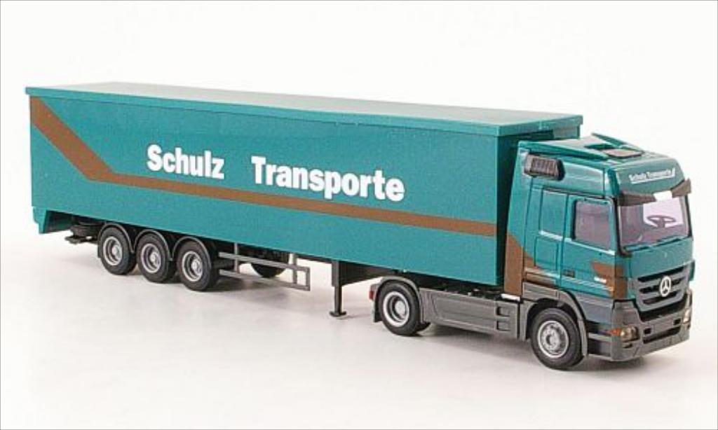 Mercedes Actros 1/87 AWM MP3 Schulz Transporte Schubboden-SZ modelauto